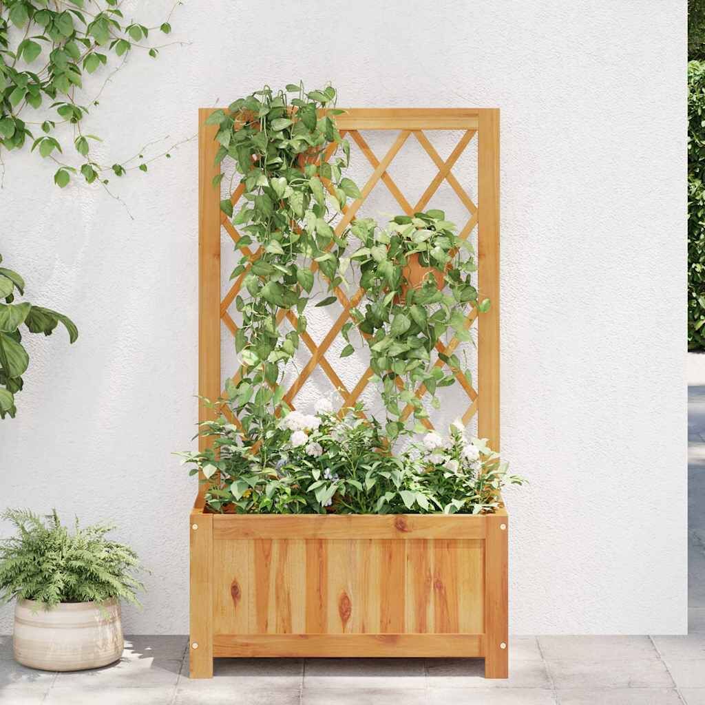 Garden Raised Bed with Trellis Solid Acacia Wood Price