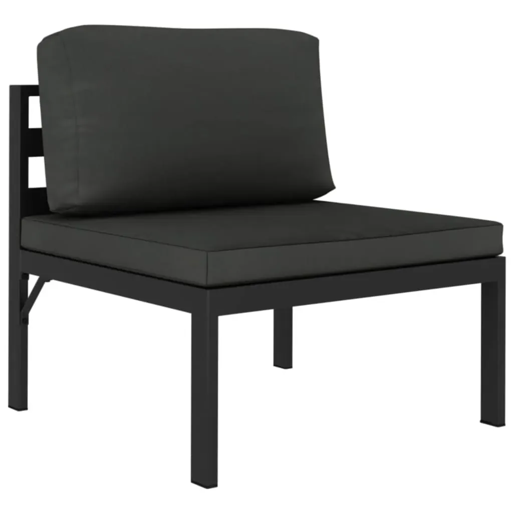 3 Piece Garden Sofa Set with Cushions Aluminium Anthracite Price