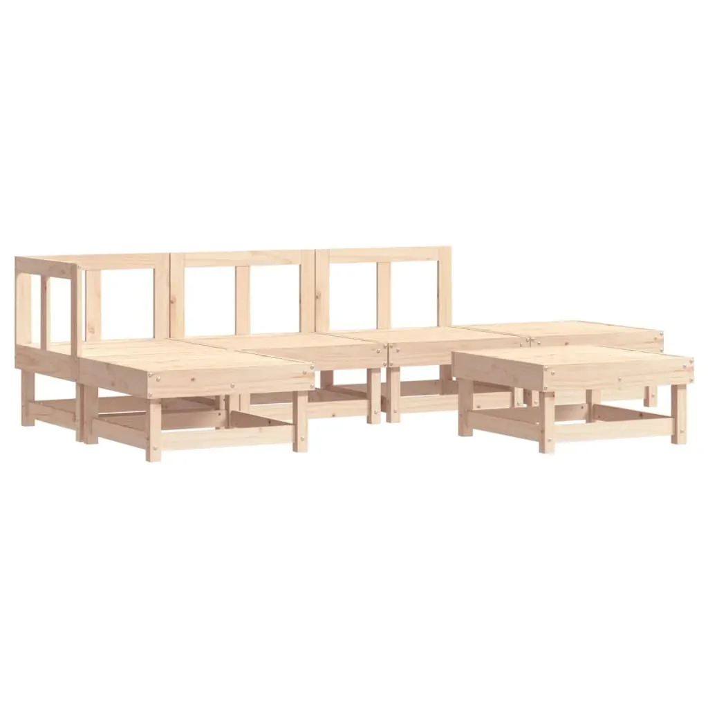 6 Piece Garden Lounge Set with Cushions Solid Wood Price