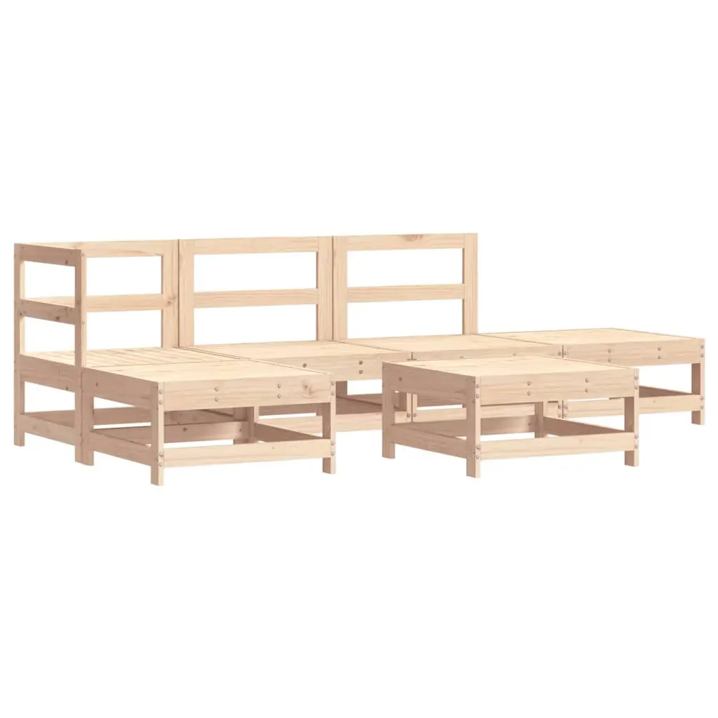 6 Piece Garden Lounge Set with Cushions Solid Wood Price