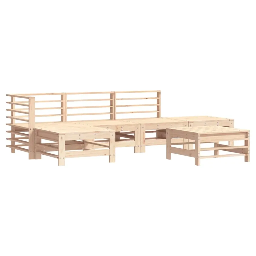 6 Piece Garden Lounge Set with Cushions Solid Wood Price