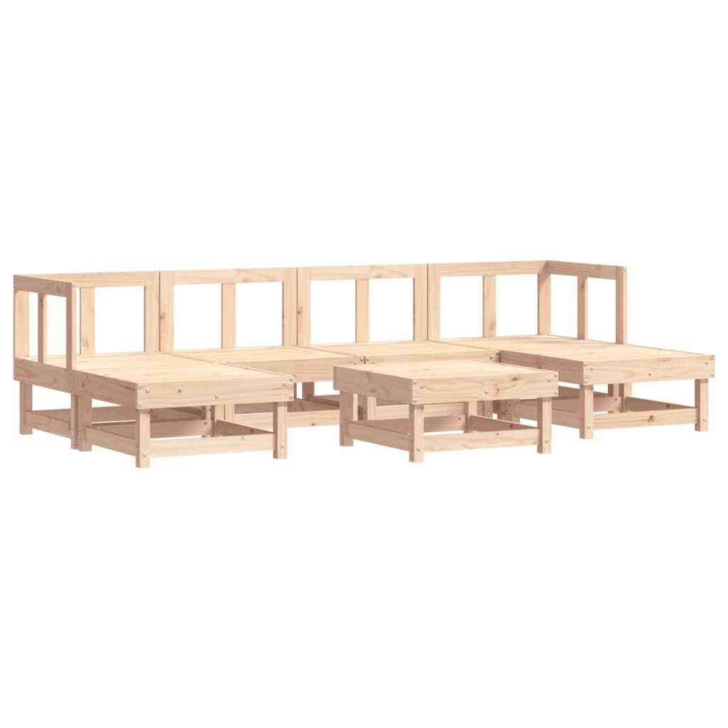 7 Piece Garden Lounge Set with Cushions Solid Wood Price