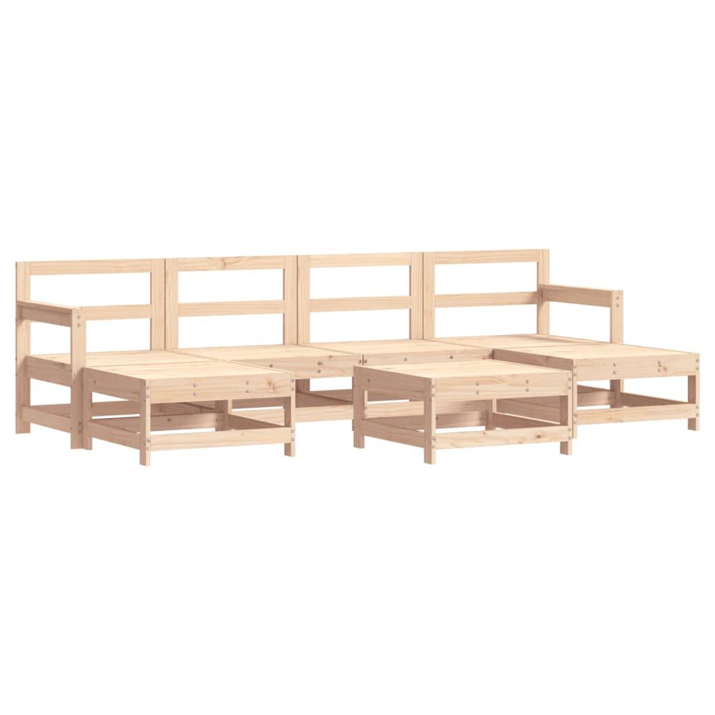 7 Piece Garden Lounge Set with Cushions Solid Wood Price