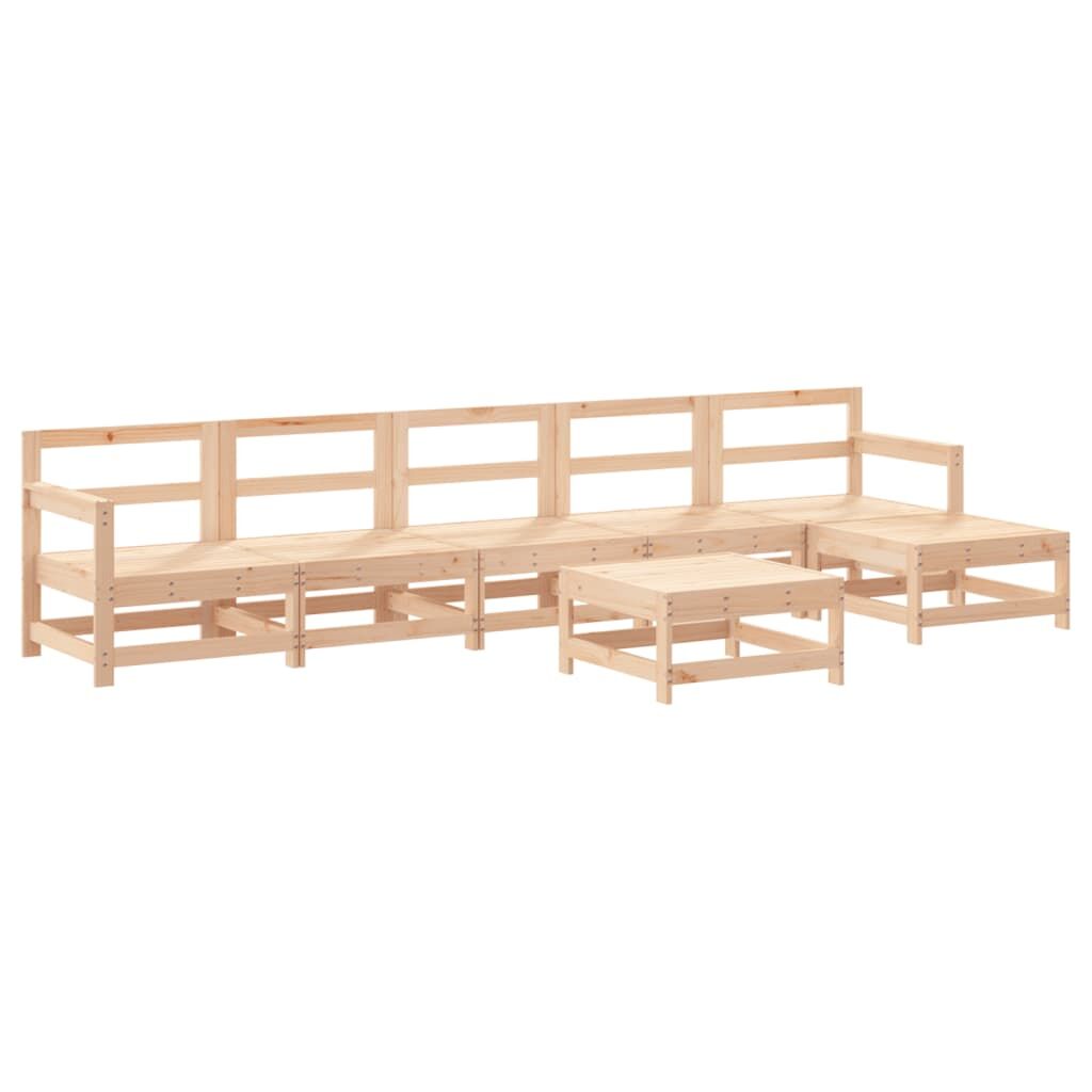 7 Piece Garden Lounge Set with Cushions Solid Wood Price