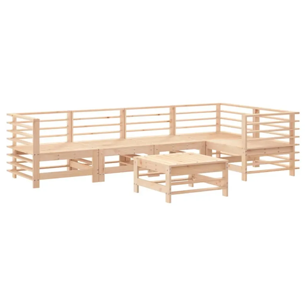 6 Piece Garden Lounge Set with Cushions Solid Wood Price
