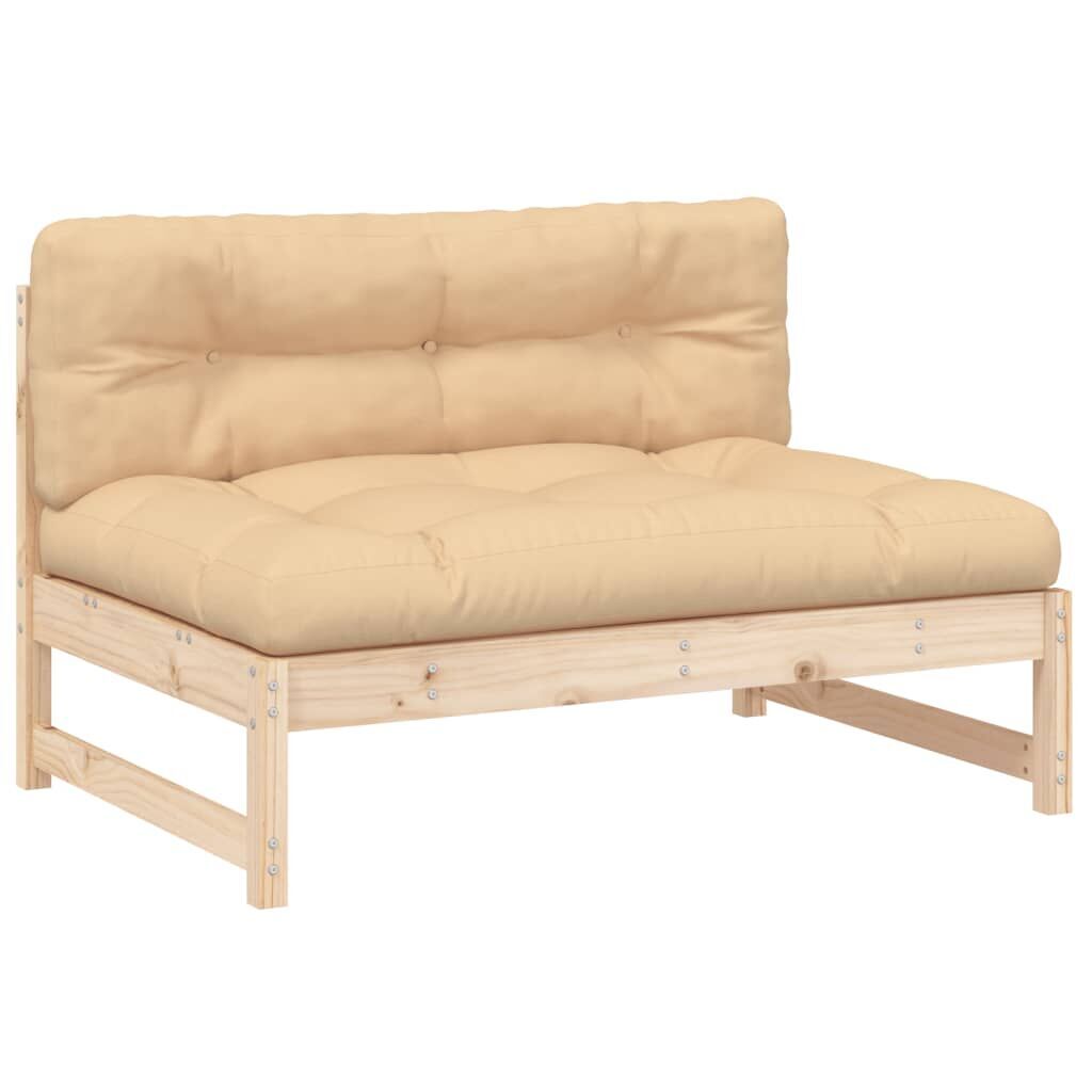 2 Piece Garden Lounge Set with Cushions Solid Wood Price