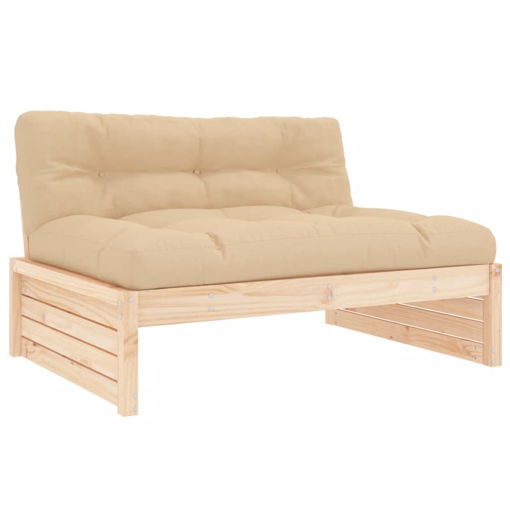 5 Piece Garden Lounge Set with Cushions Solid Wood Price