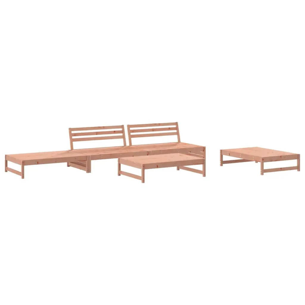 5 Piece Garden Lounge Set with Cushions Solid Wood Douglas Price