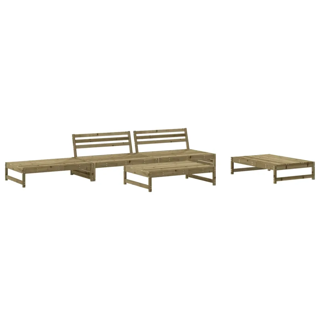 5 Piece Garden Lounge Set with Cushions Impregnated Wood Pine Price