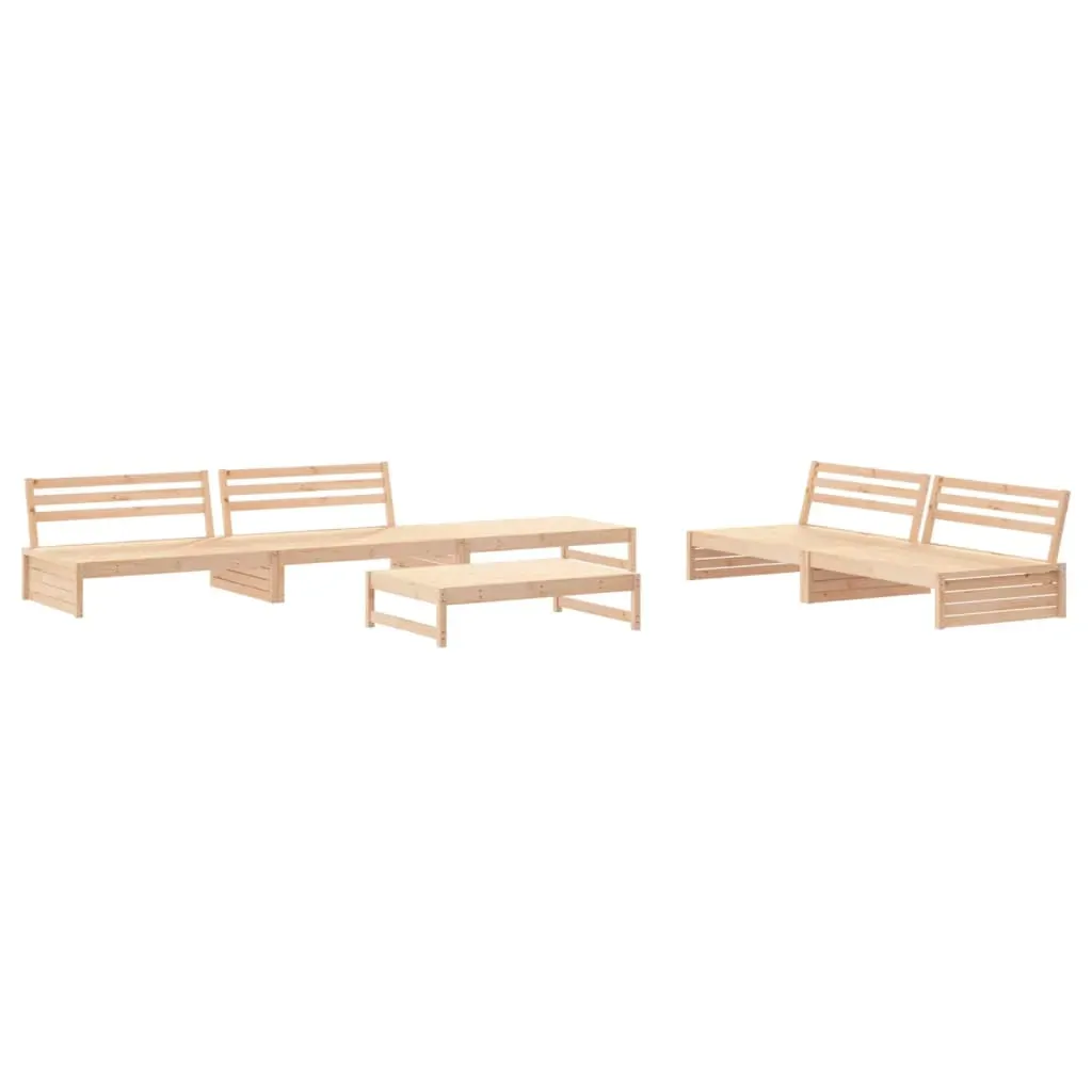 6 Piece Garden Lounge Set with Cushions Solid Wood Price