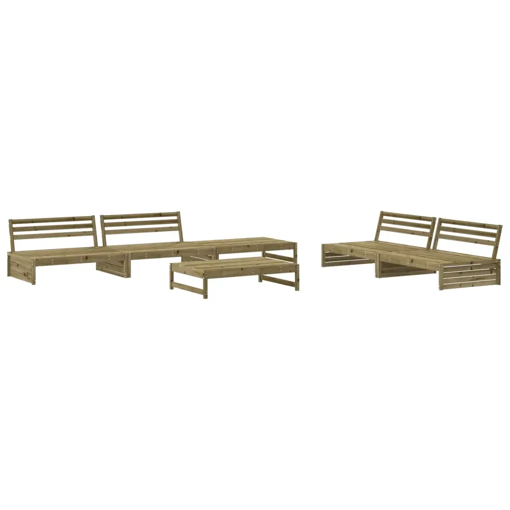6 Piece Garden Lounge Set with Cushions Impregnated Wood Pine Price