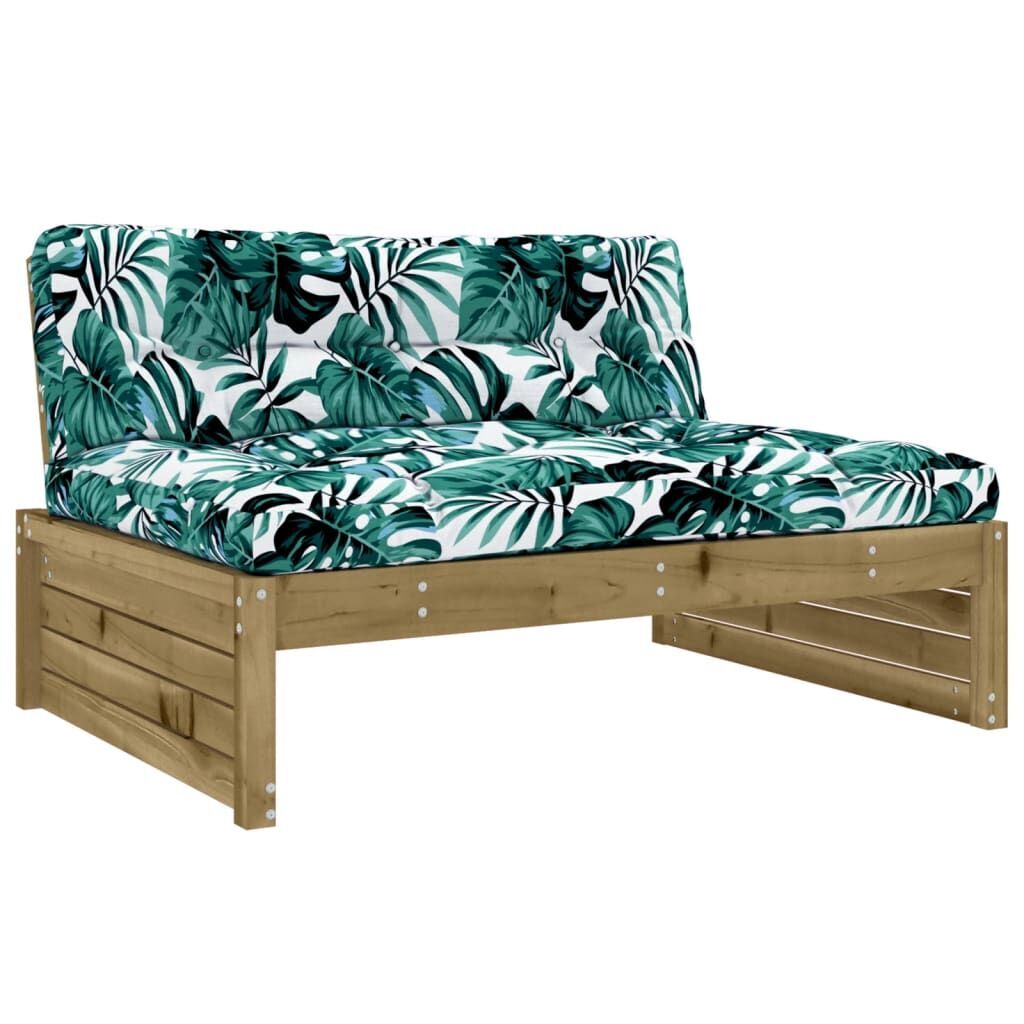 4 Piece Garden Lounge Set with Cushions Impregnated Wood Pine Price