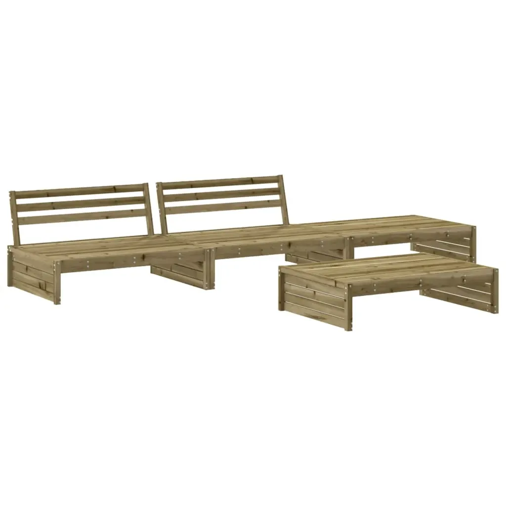 4 Piece Garden Lounge Set with Cushions Impregnated Wood Pine Price