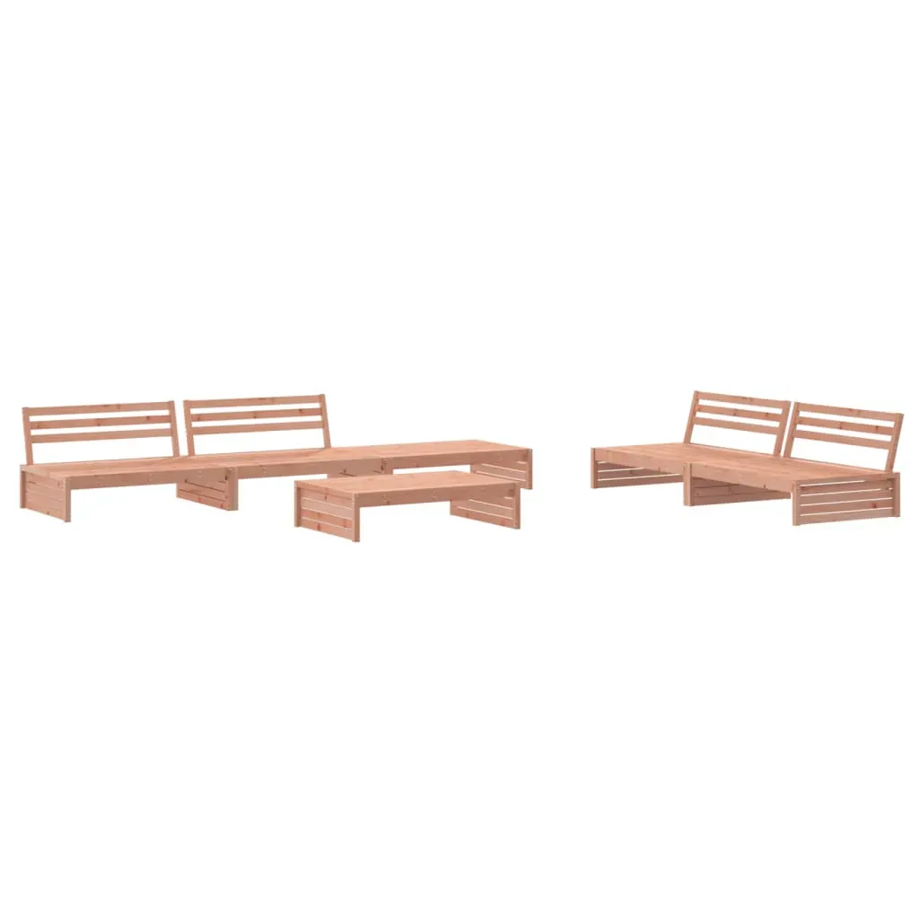 6 Piece Garden Lounge Set with Cushions Solid Wood Douglas Price