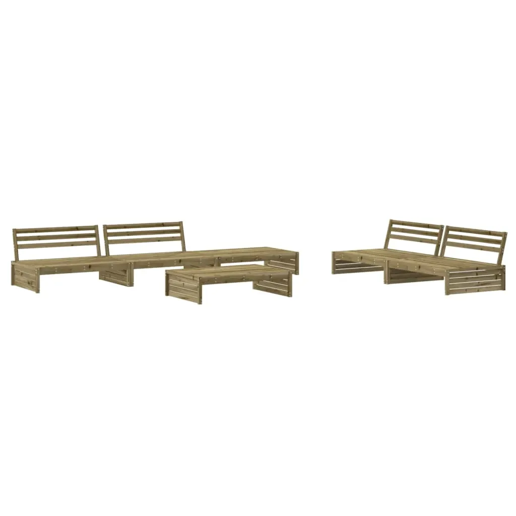 6 Piece Garden Lounge Set with Cushions Impregnated Wood Pine Price