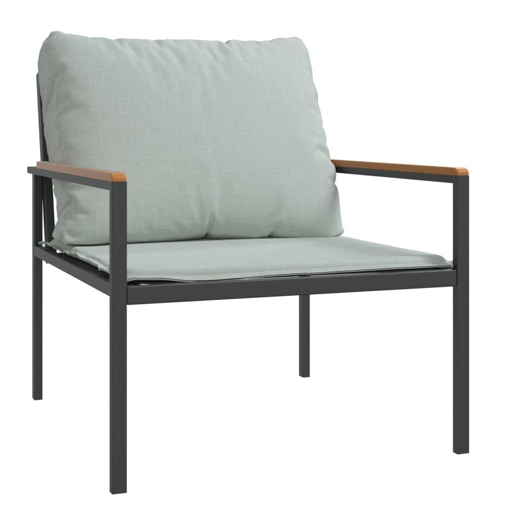 4 Piece Garden Lounge Set with Cushions Anthracite Steel Price