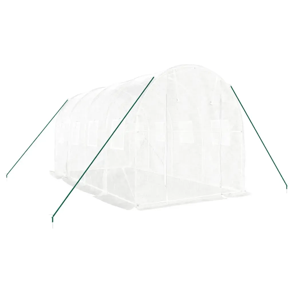Greenhouse with Steel Frame White 8 m² 4x2x2 m Price