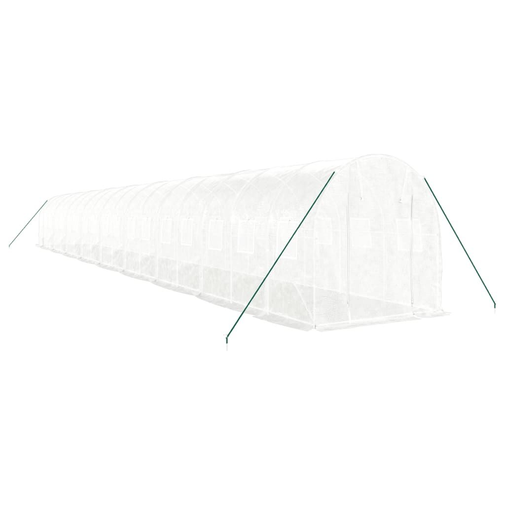 Greenhouse with Steel Frame White 36 m² 18x2x2 m Price