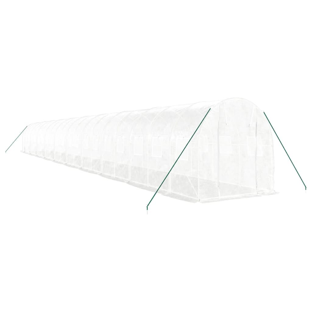 Greenhouse with Steel Frame White 40 m² 20x2x2 m Price