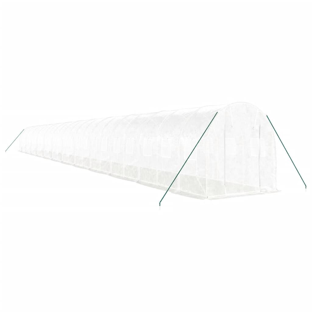 Greenhouse with Steel Frame White 48m² 24x2x2 m Price