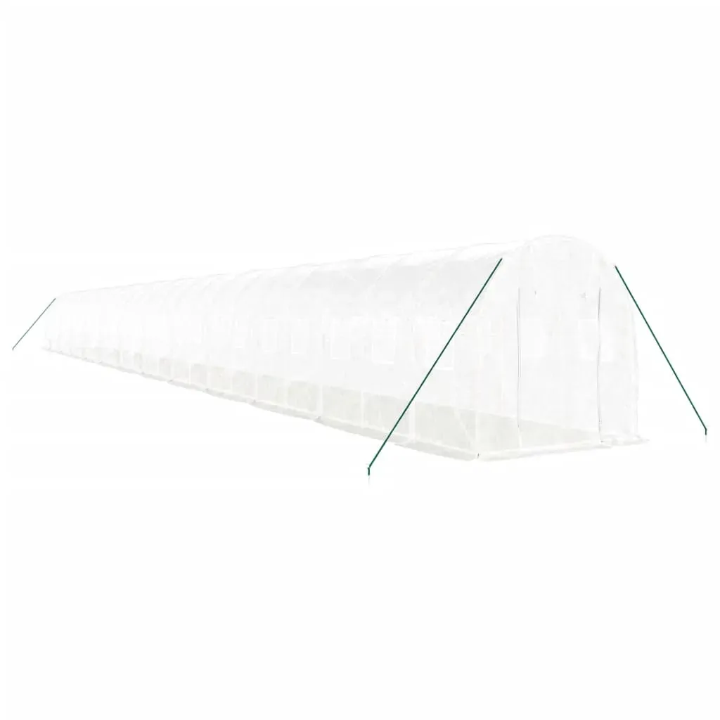 Greenhouse with Steel Frame White 48m² 24x2x2 m Price