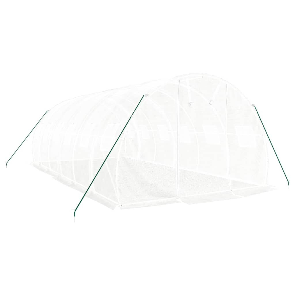 Greenhouse with Steel Frame White 18 m² 6x3x2 m Price