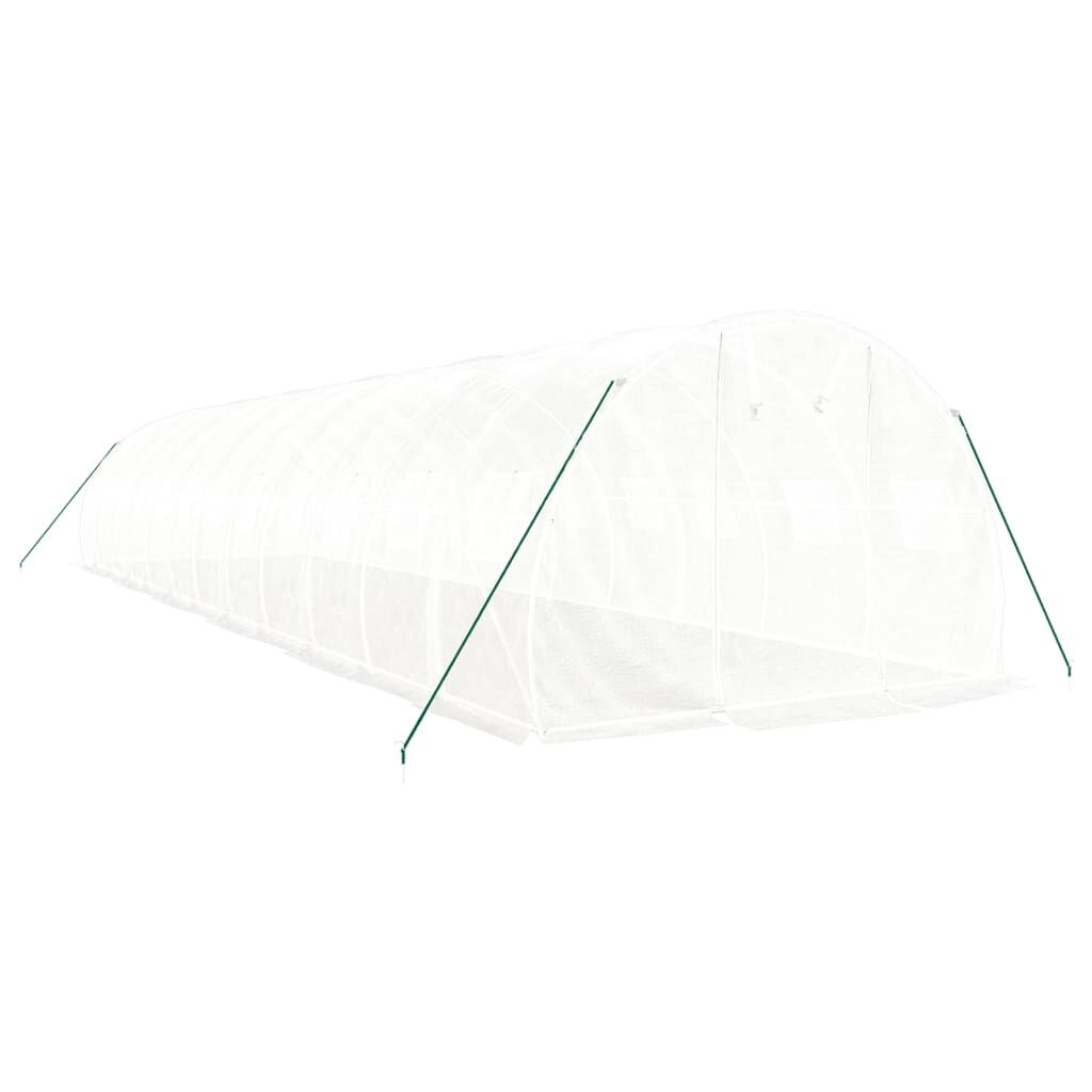 Greenhouse with Steel Frame White 36 m² 12x3x2 m Price