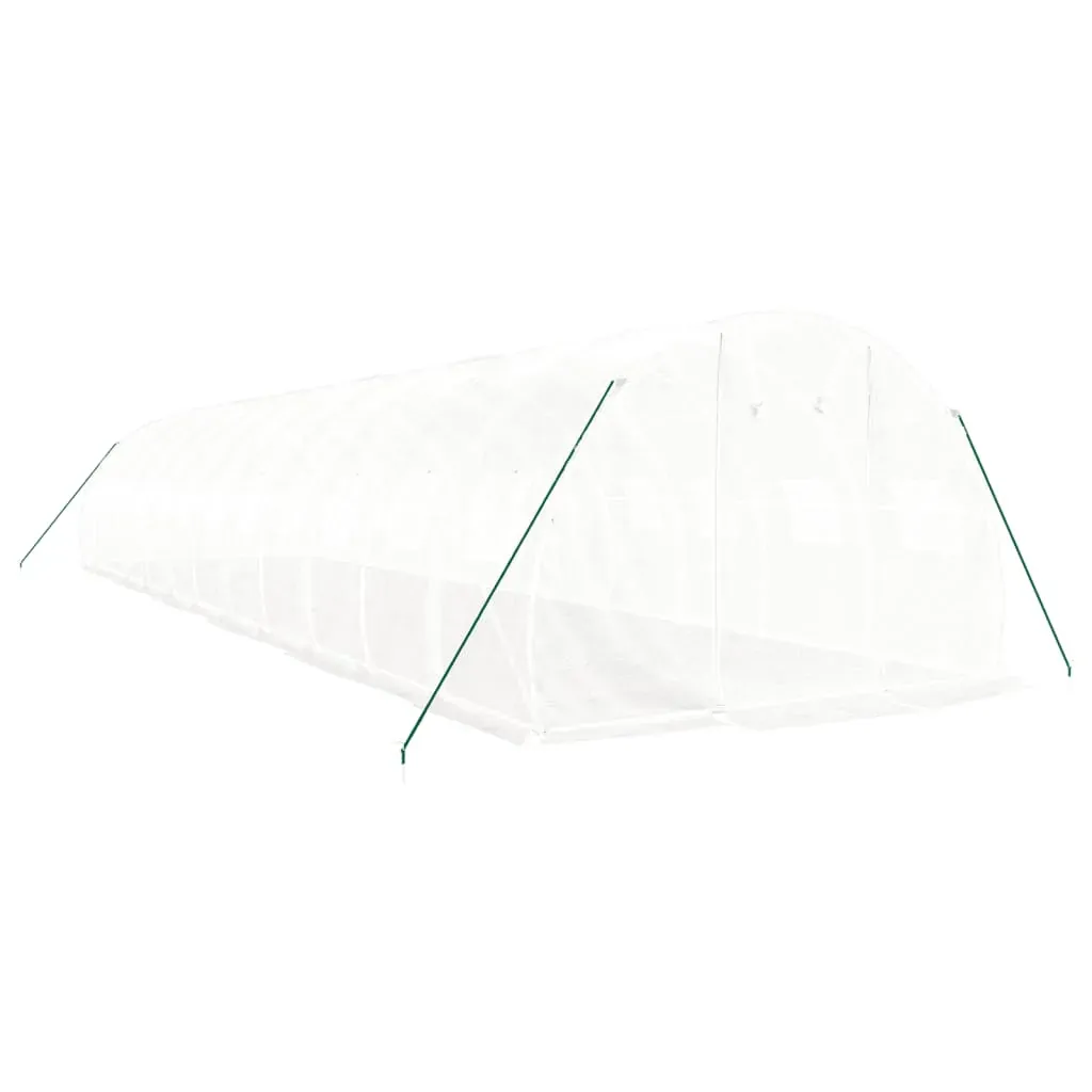 Greenhouse with Steel Frame White 36 m² 12x3x2 m Price