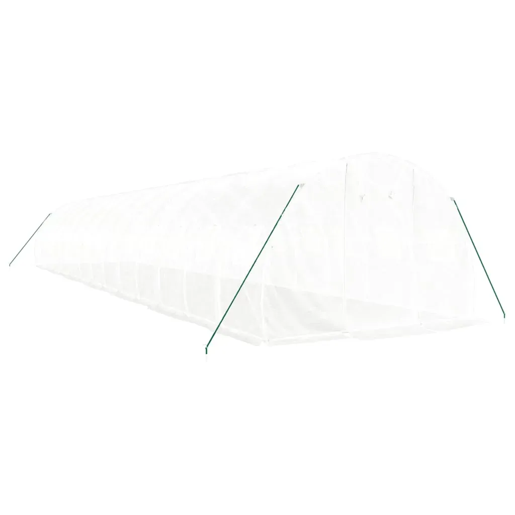 Greenhouse with Steel Frame White 42 m² 14x3x2 m Price