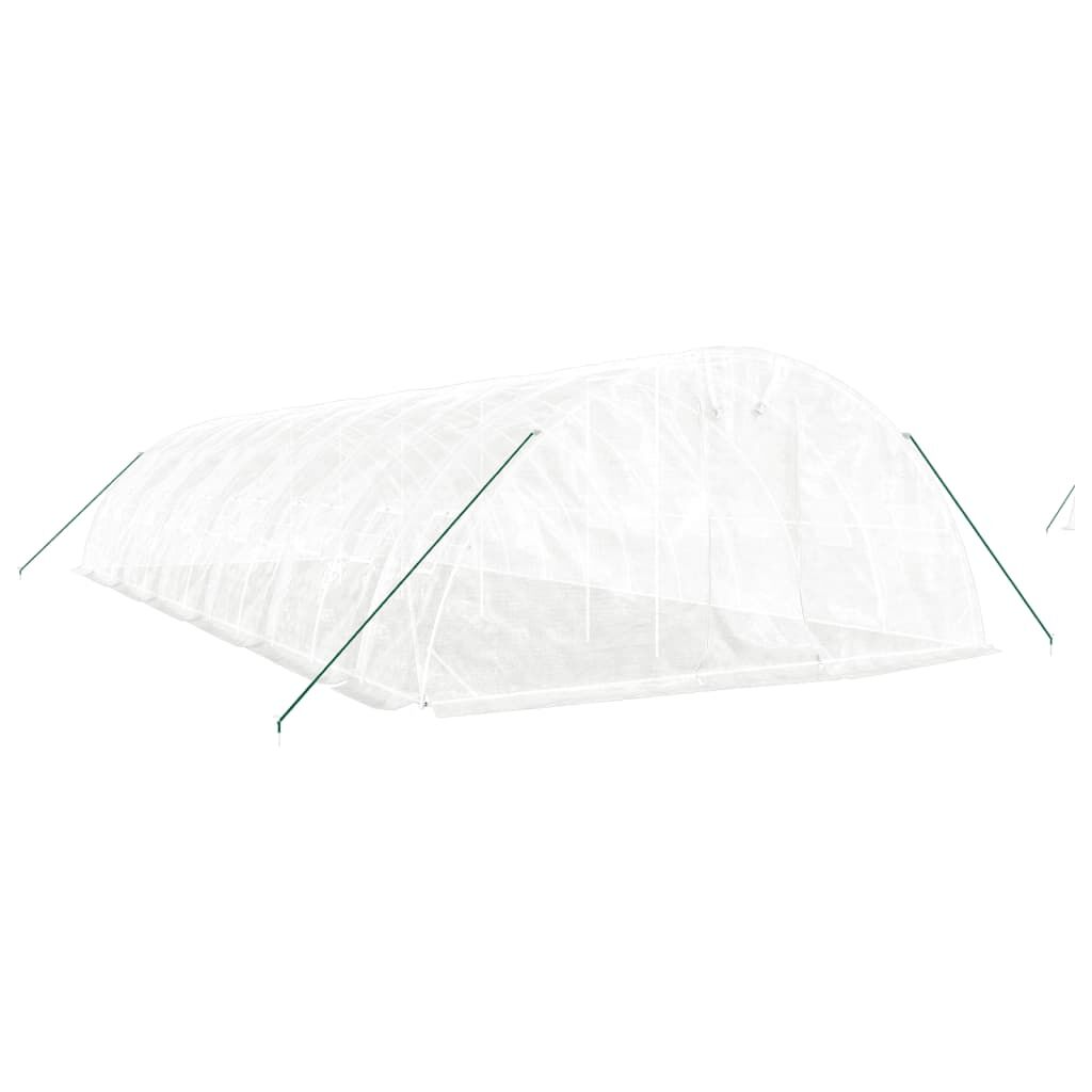 Greenhouse with Steel Frame White 60 m² 12x5x2.3 m Price