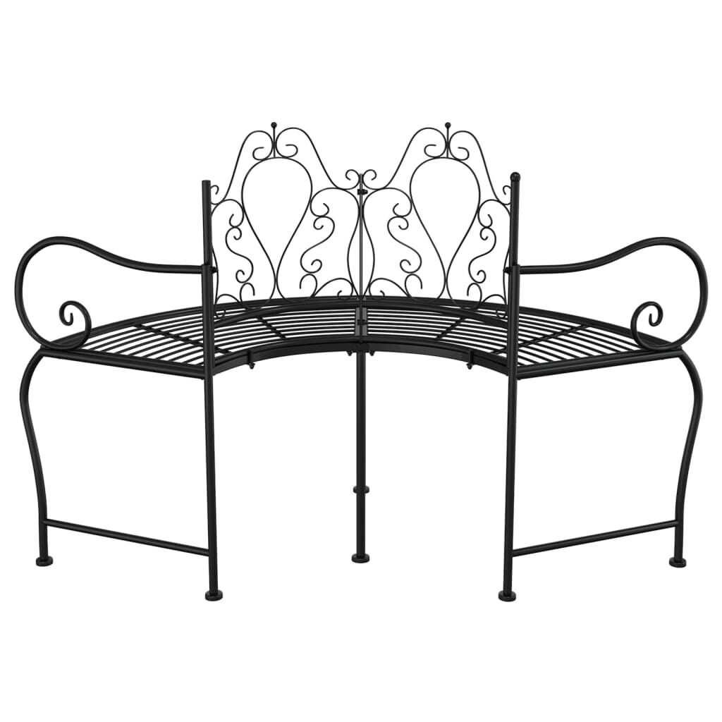 Tree Bench 150 cm Black Steel Price