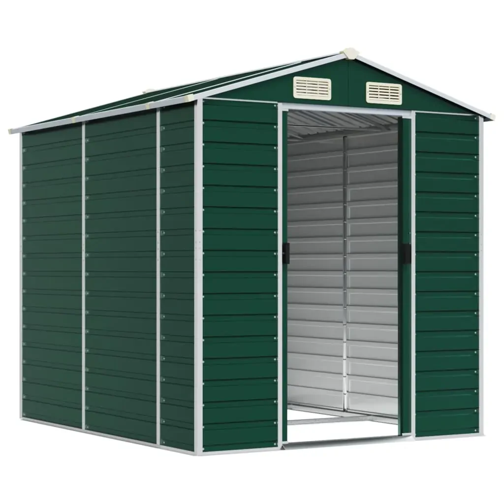 Garden Shed Green 191x215x198 cm Galvanised Steel Price