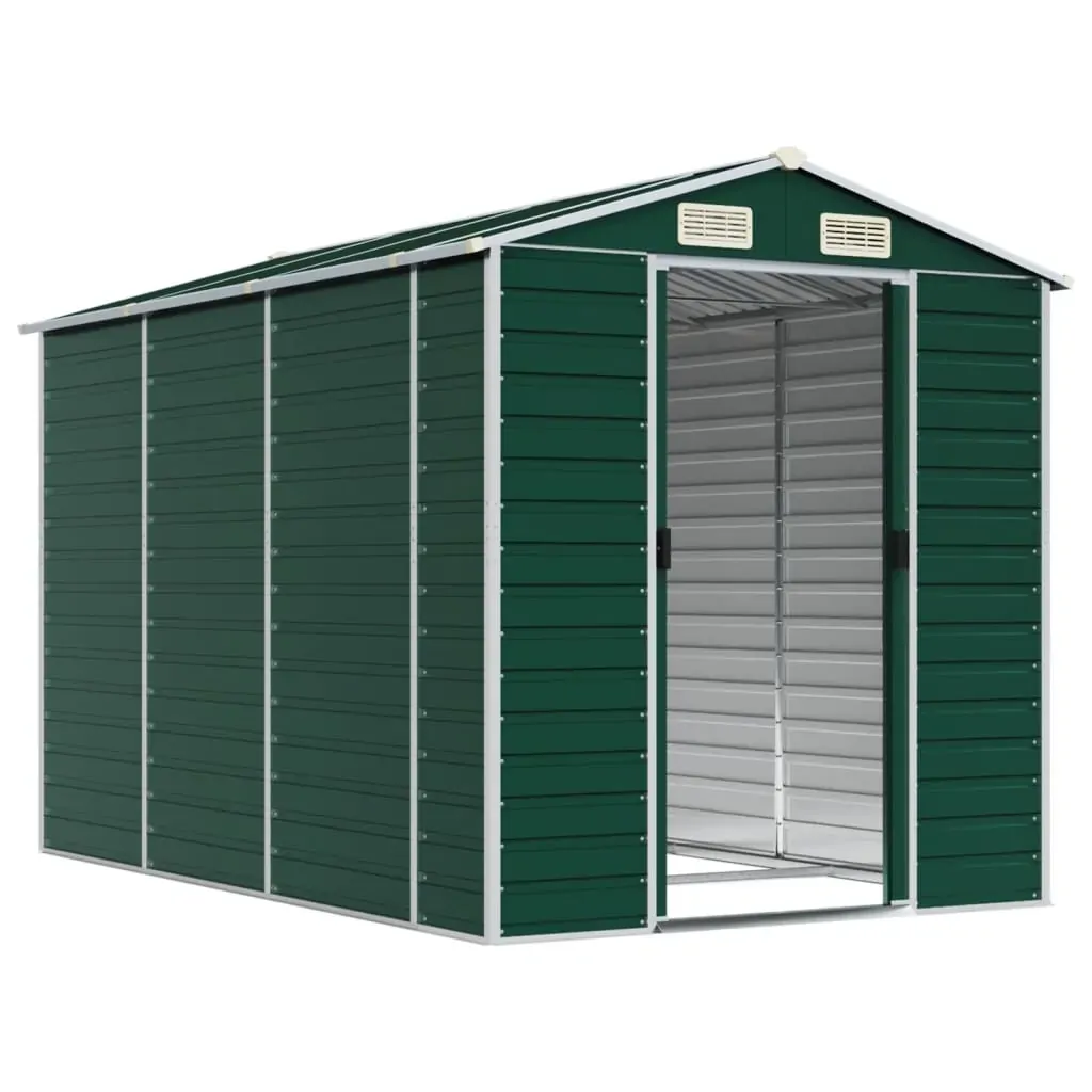 Garden Shed Green 191x300x198 cm Galvanised Steel Price