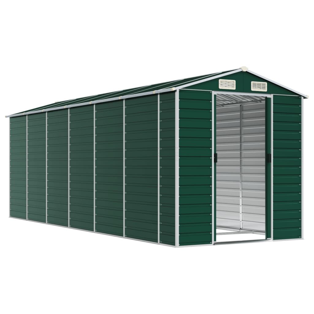 Garden Shed Green 191x555x198 cm Galvanised Steel Price