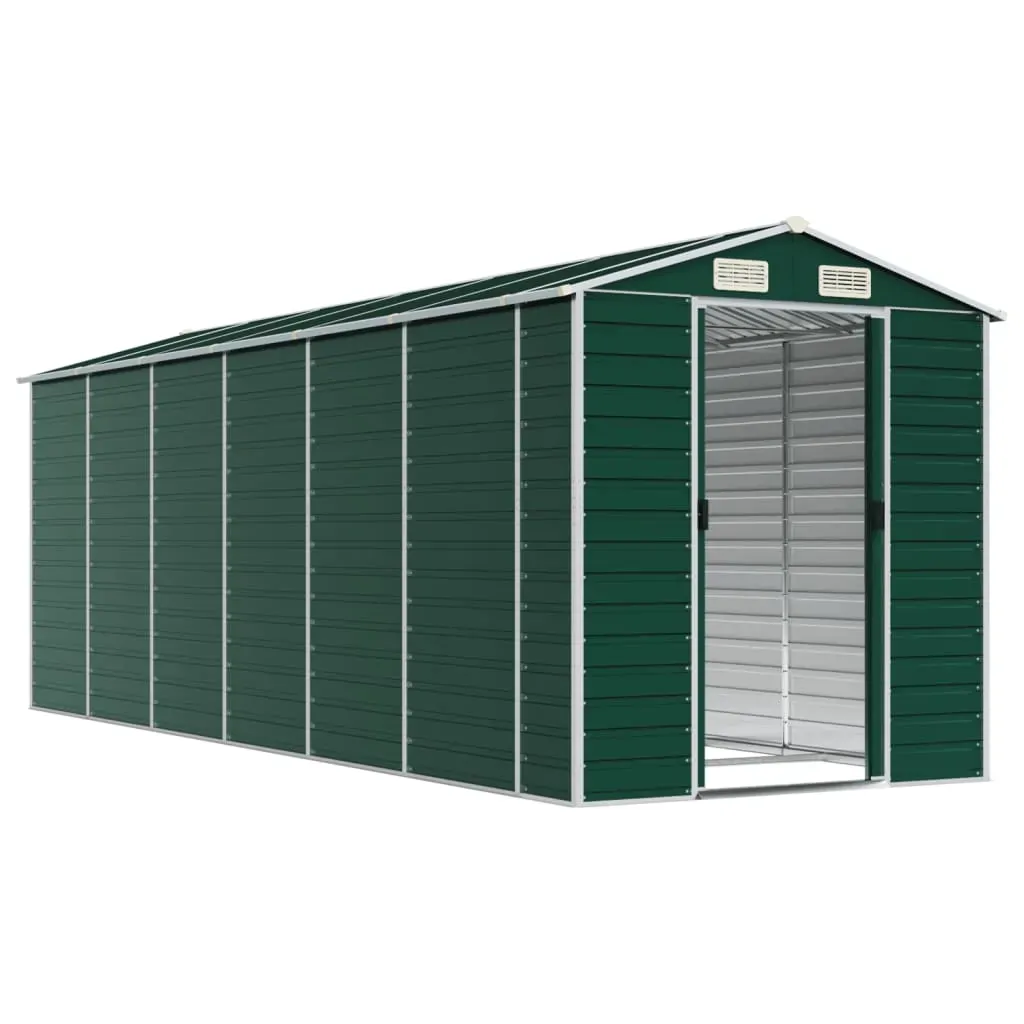 Garden Shed Green 191x555x198 cm Galvanised Steel Price