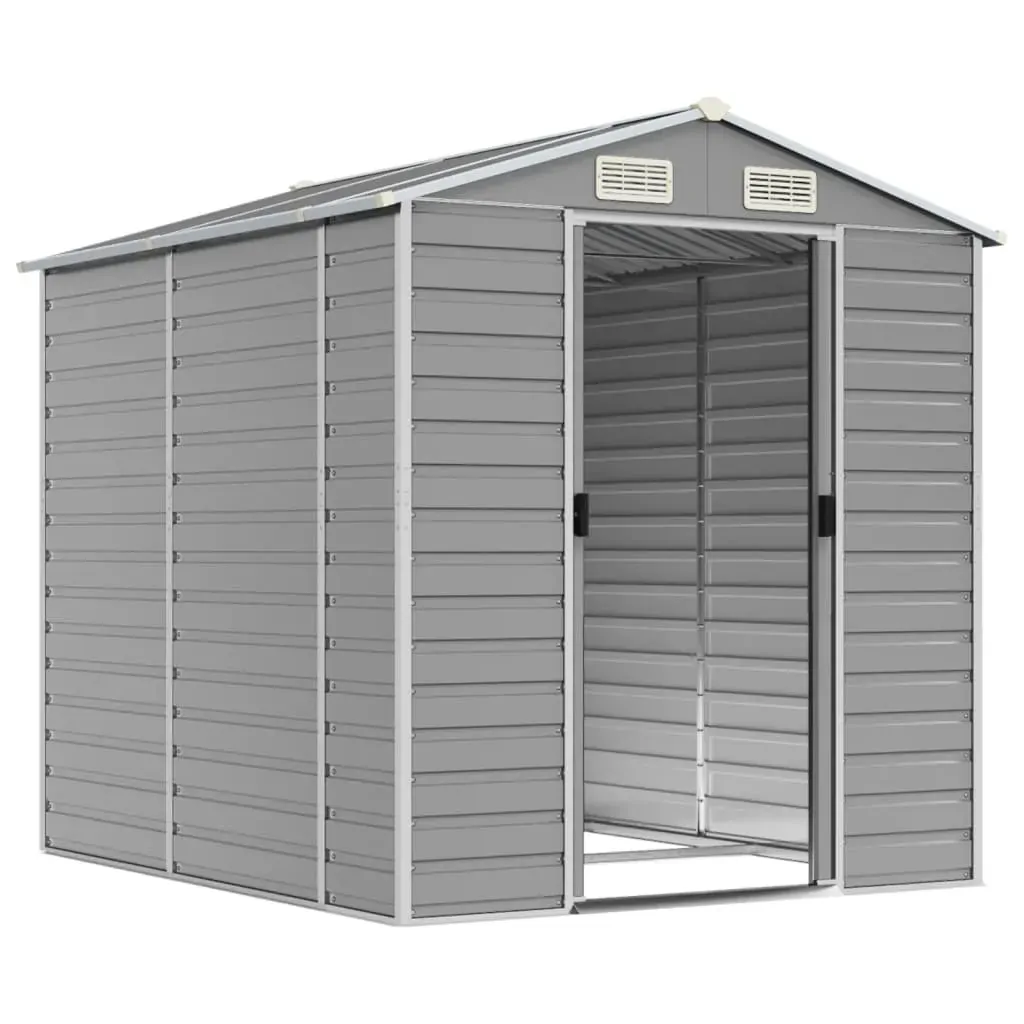 Garden Shed Light Grey 191x215x198 cm Galvanised Steel Price