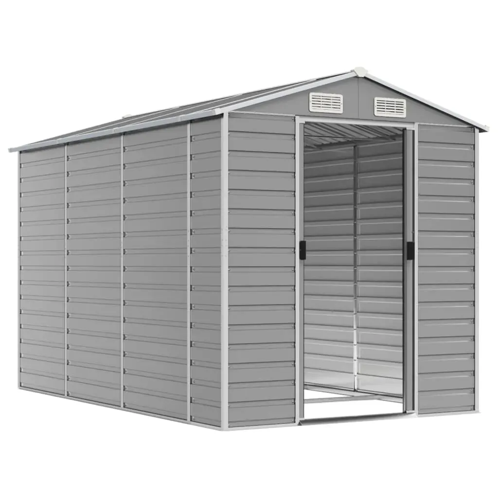 Garden Shed Light Grey 191x300x198 cm Galvanised Steel Price