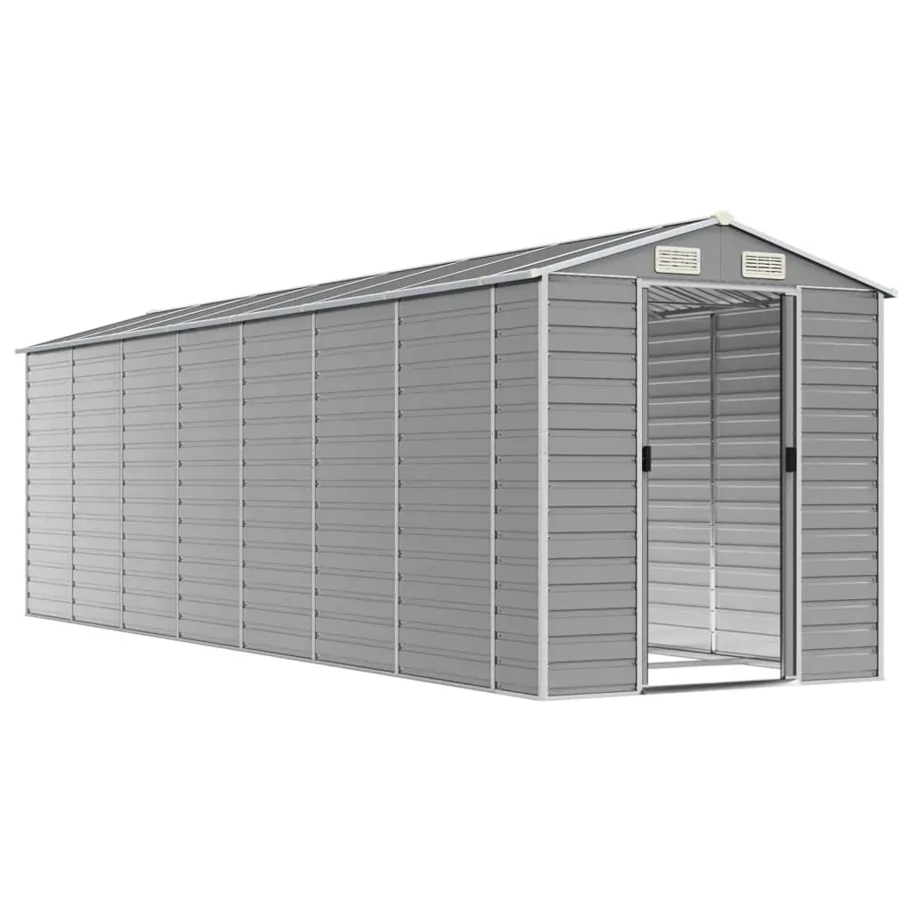 Garden Shed Light Grey 191x640x198 cm Galvanised Steel Price