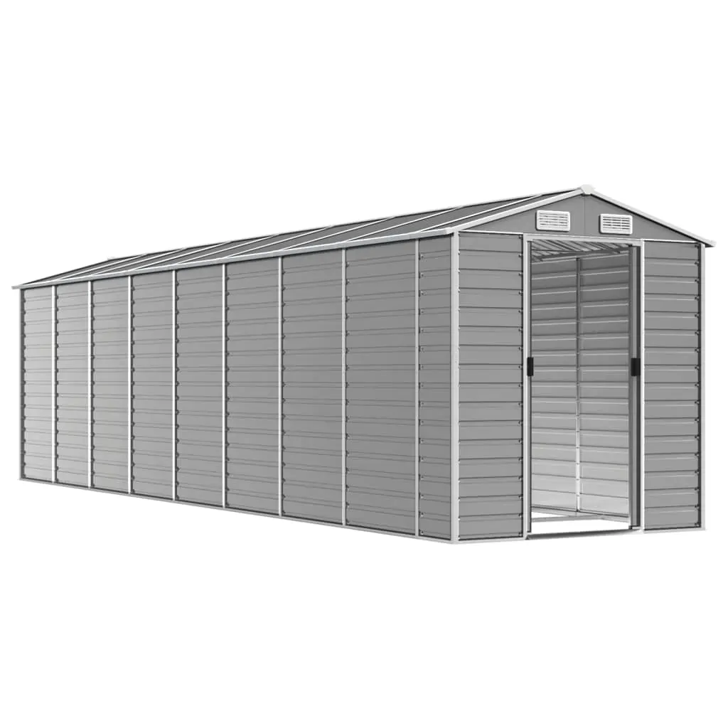 Garden Shed Light Grey 191x725x198 cm Galvanised Steel Price