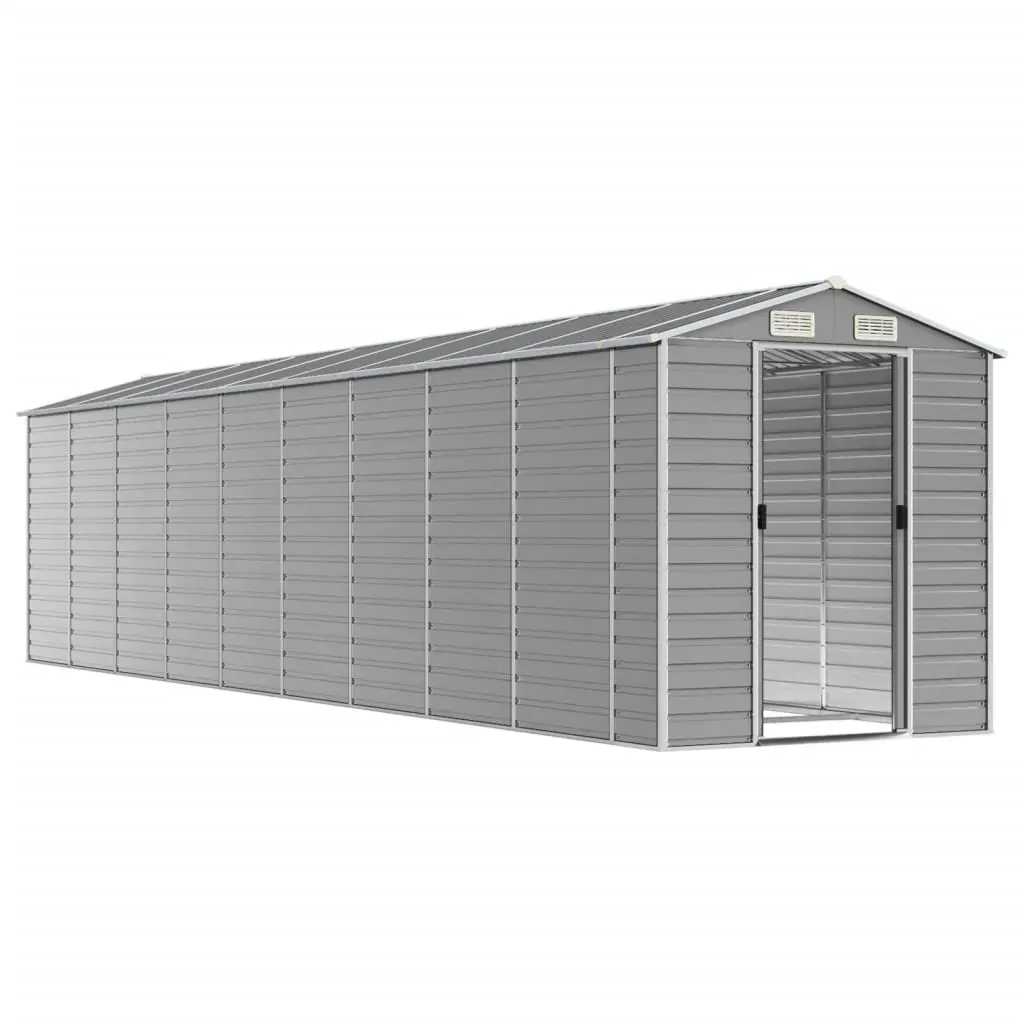 Garden Shed Light Grey 191x810x198 cm Galvanised Steel Price
