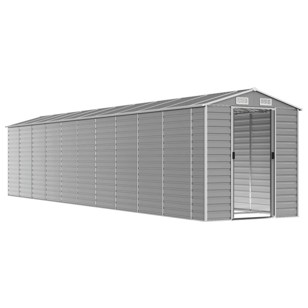 Garden Shed Light Grey 191x895x198 cm Galvanised Steel Price