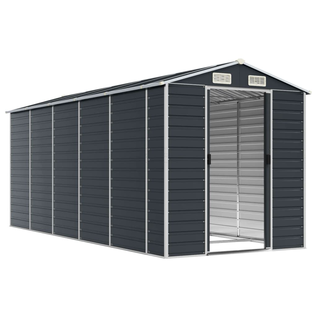 Garden Shed Anthracite 191x470x198 cm Galvanised Steel Price