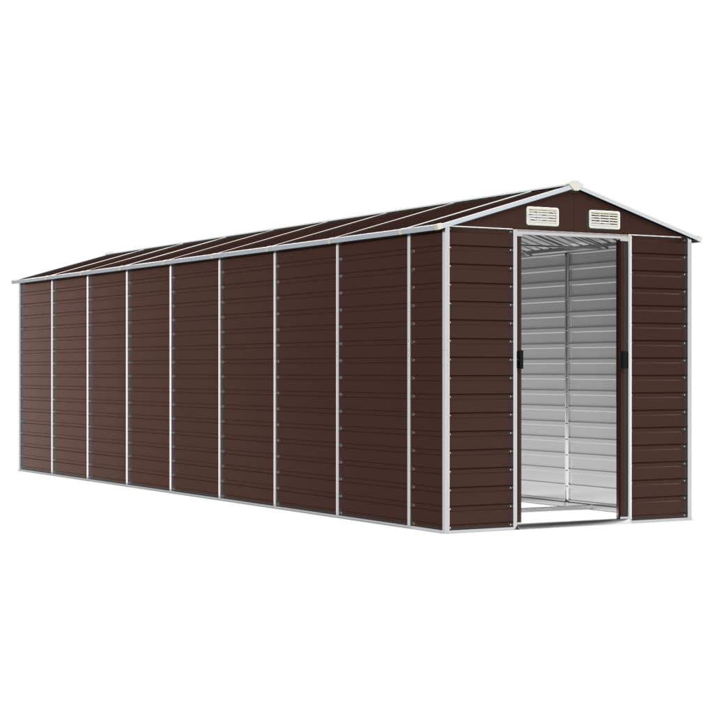 Garden Shed Brown 191x725x198 cm Galvanised Steel Price