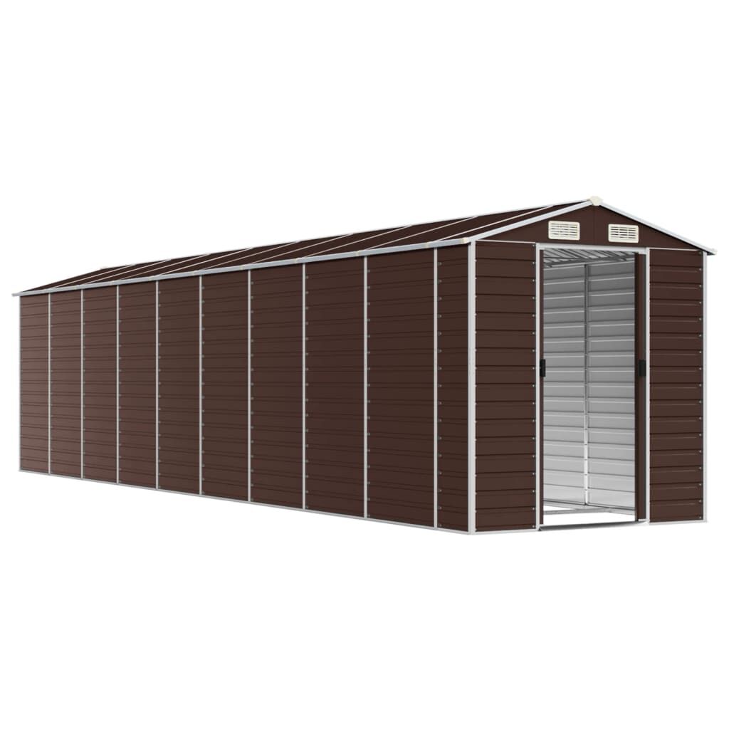 Garden Shed Brown 191x810x198 cm Galvanised Steel Price