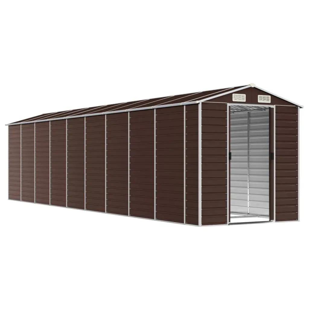 Garden Shed Brown 191x810x198 cm Galvanised Steel Price