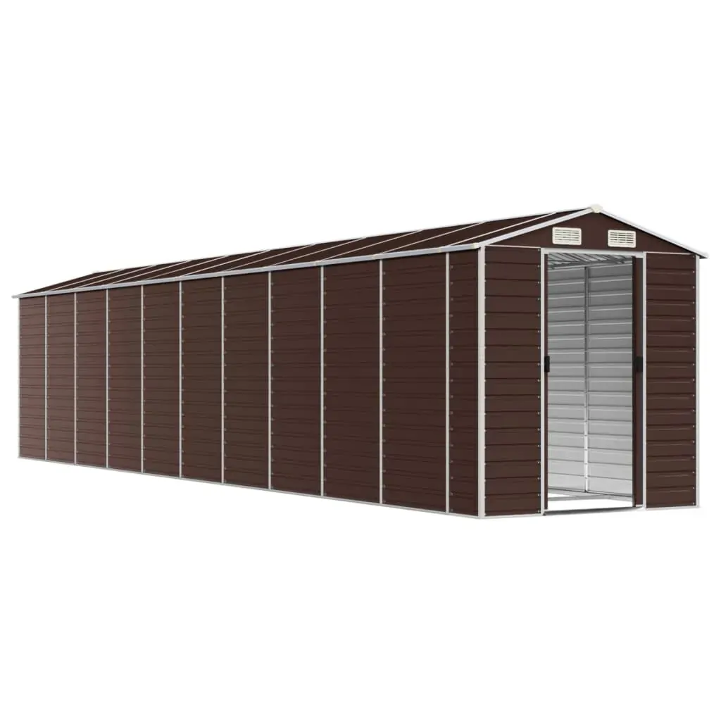 Garden Shed Brown 191x895x198 cm Galvanised Steel Price