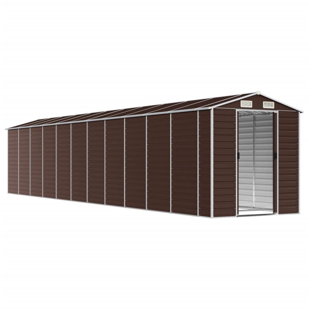Garden Shed Brown 191x980x198 cm Galvanised Steel Price