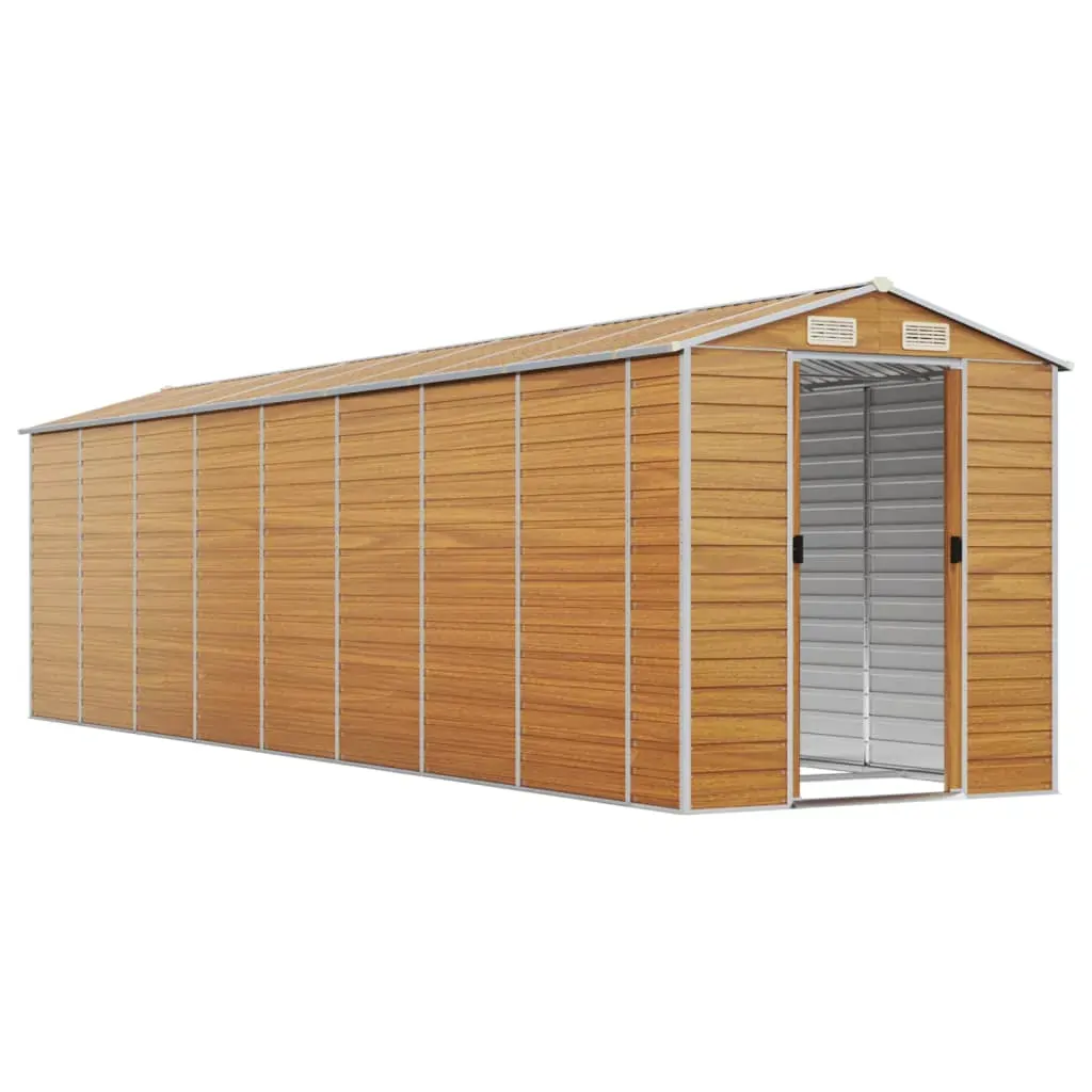 Garden Shed Light Brown 191x725x198 cm Galvanised Steel Price