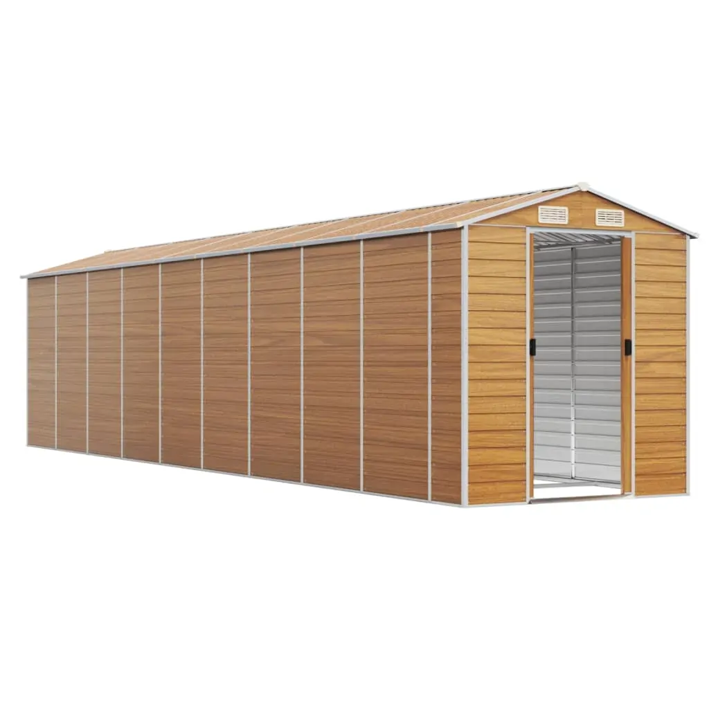 Garden Shed Light Brown 191x810x198 cm Galvanised Steel Price