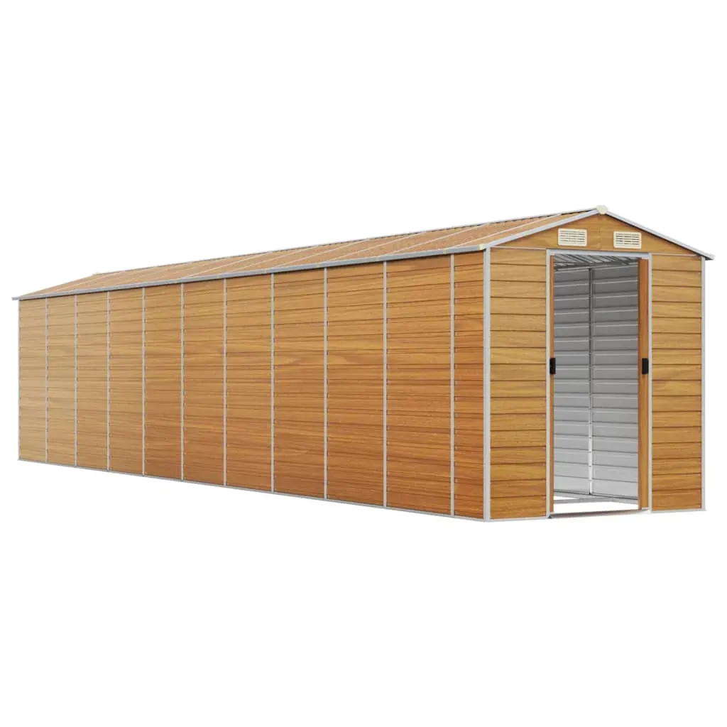 Garden Shed Light Brown 191x895x198 cm Galvanised Steel Price